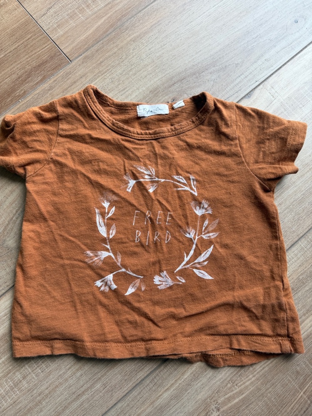 Rylee + Cru Rust Orange 'Free Bird' Short Sleeve Tee